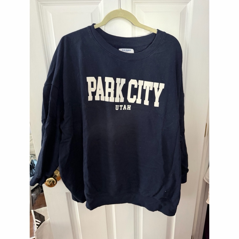 Old Navy Dark Blue Graphic Sweatshirt